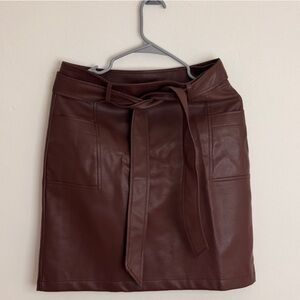 Bagatelle Collection Faux Leather Skirt, Size S